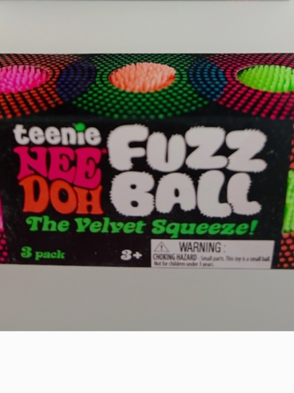 Teenie Needoh Fuzz Ball - Pink, Orange & Green - New